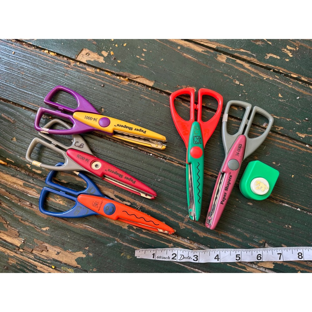 Provo Craft Paper Shapers Decorative Scissors Set & Angel Punch Lot of 6